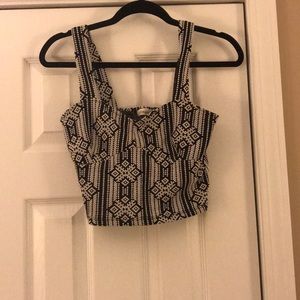 Black and white crop top